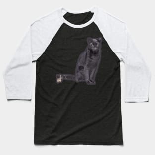 Black Leopard Baseball T-Shirt